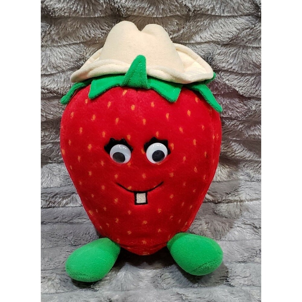 Del Monte Country Strawberry Fruit Vintage 1988 Plush Stuffed Promo Toy 10"